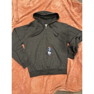 Mission Ridge Men's Gray  Long Sleeve Full Zip Hooded Hoodie Sweatshirt Size M